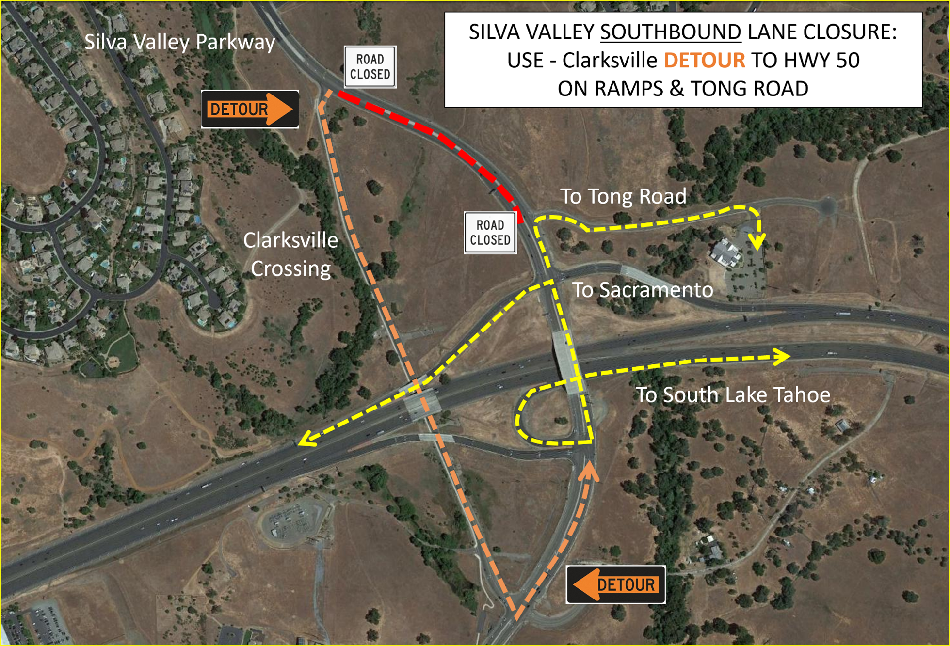 Silva Valley Southbound Lane Closure
