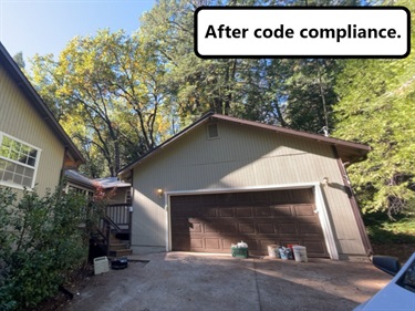 home with clean driveway