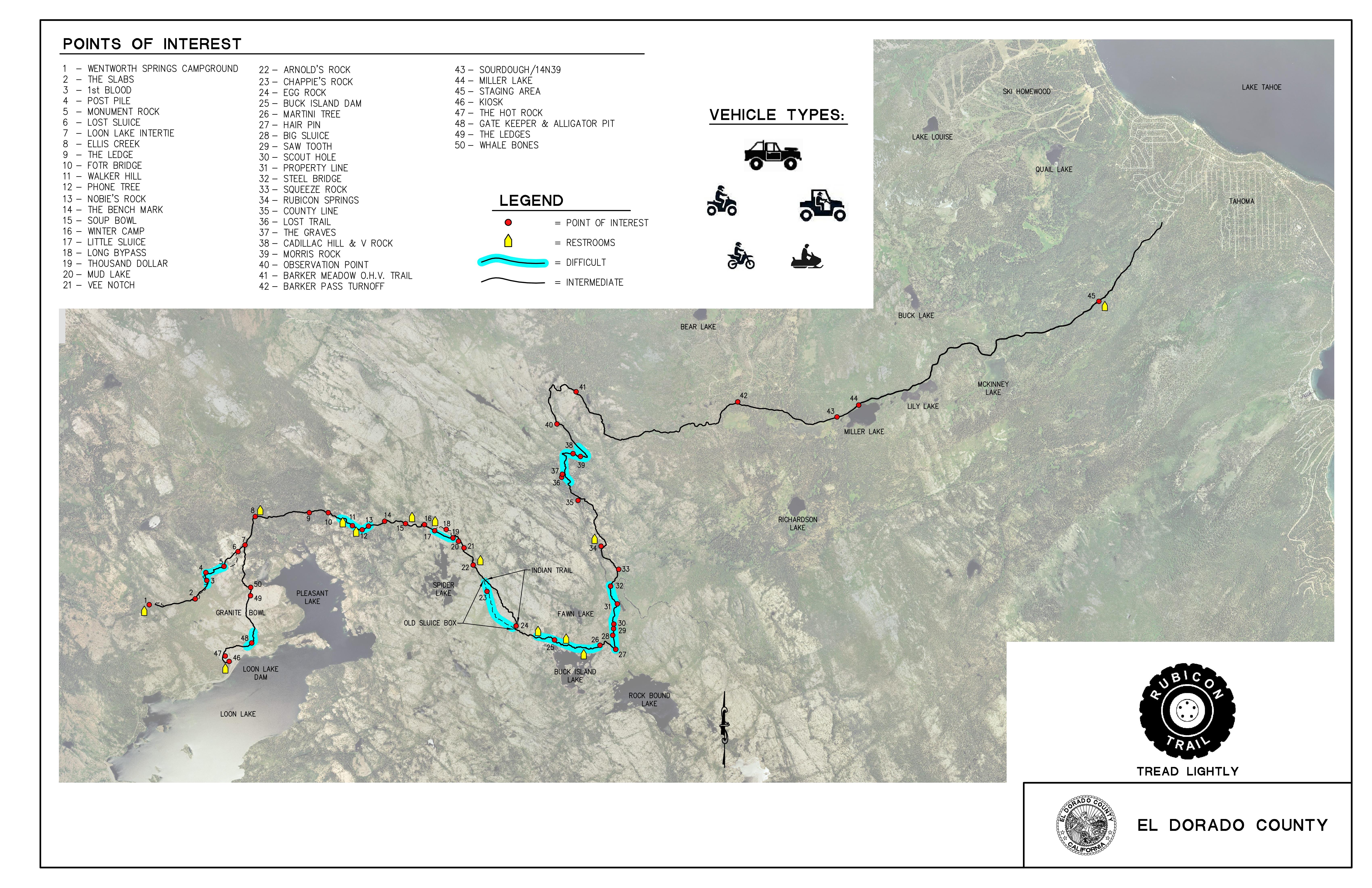 Rubicon Trail Map